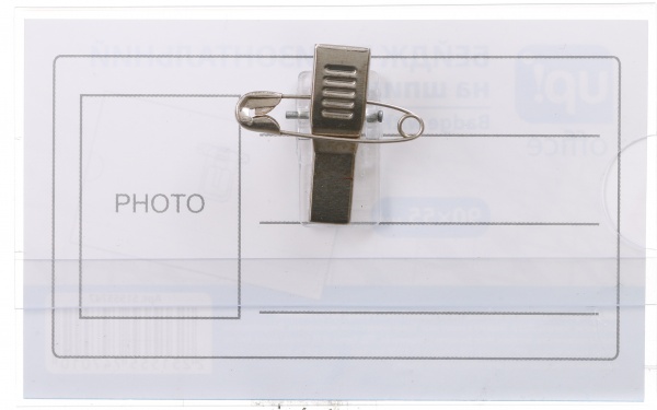 Бейдж горизонтальный на шпильке 90х55 мм UP! (Underprice)