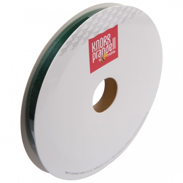 Стрічка декоративна Knorr Prandell органза 0,6 см 10 м зелений 