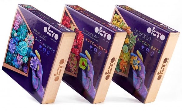 Набір для творчості Wood&Craft Зроби сам Суккуленти 21х21 см Ніжність OKTO 