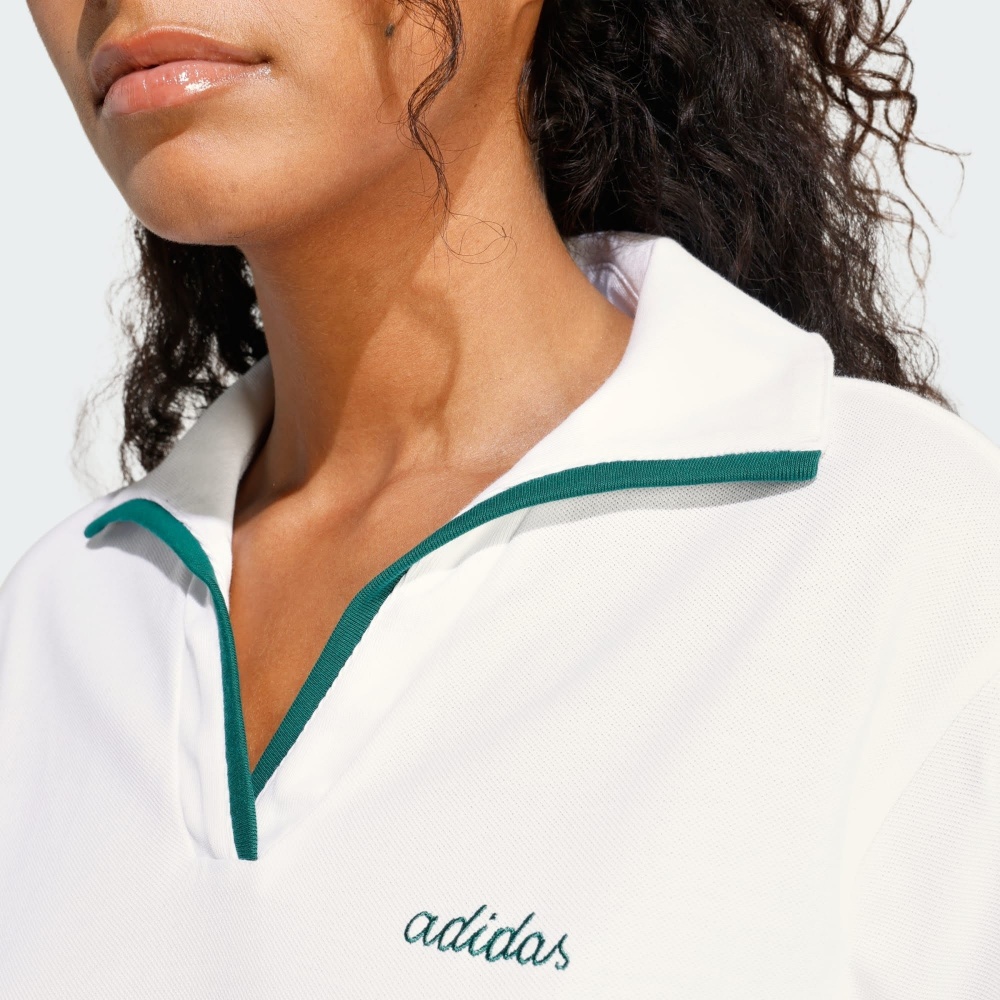Поло Adidas W CP POLO WHITE/CGREEN JZ0191 р.XS білий