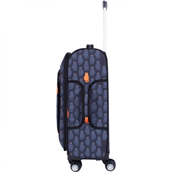 Валіза Bagland Марсель 36 л чорний із малюнком 193 (0037966194) 