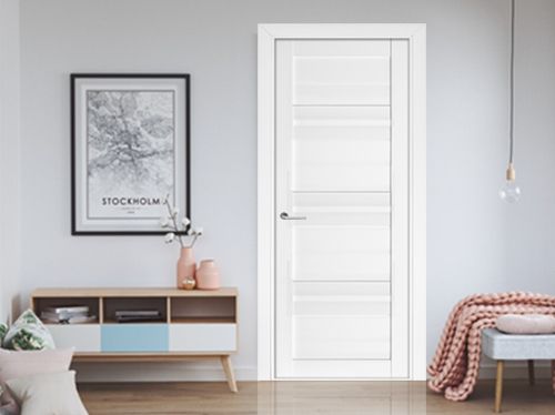 Дверное полотно Terminus NF-301 полустекло ЗС 700 мм белый 