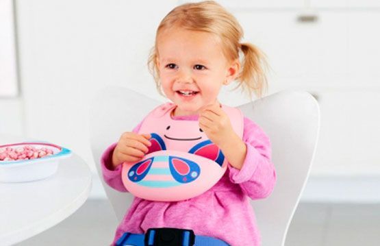 Слинявчик Skip силіконовий Hop Метелик рожевий 232202 