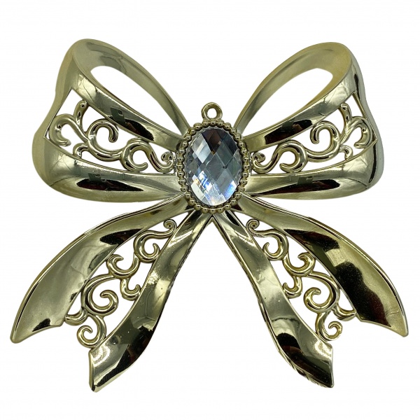 Елочная игрушка Бант 12x12 см разноцветный