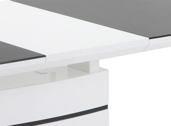 Стіл обідній GT Racer DT8053-2 (140-180x80x76) White/Gray 