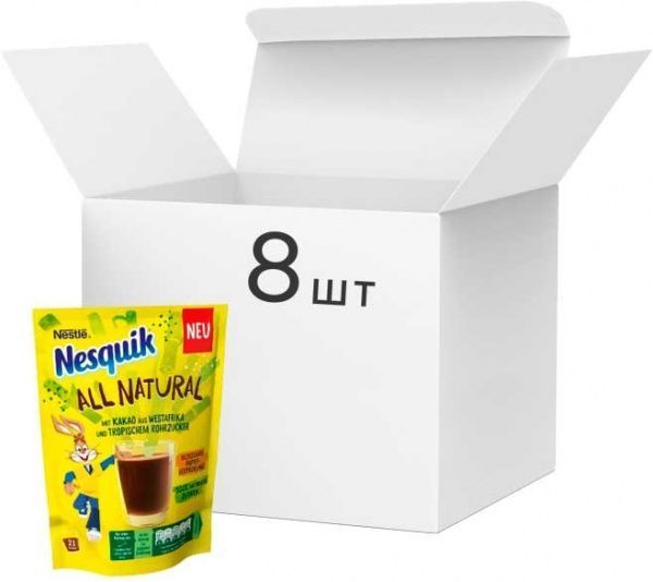 Какао-напій Nesquik Цукор Тростниковий 8x168г (7613036825658)