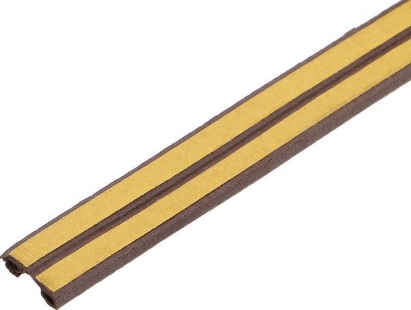 Уплотнитель самоклеящийся P-образный резиновый Scley 9х5,5 мм 6 м коричневый 