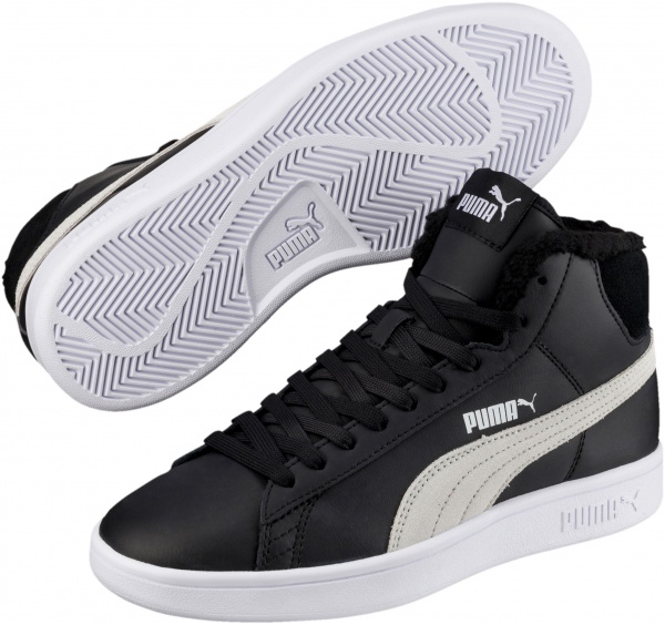 Черевики Puma Smash v2 Mid L Fur Jr 36689502 р.UK 5 чорний