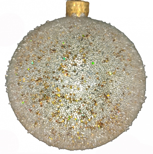 Куля новорічна 80 мм шампань 9350-92