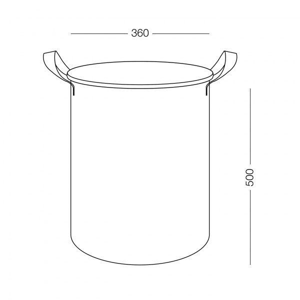 Корзина для хранения универсальный MVM TH-01 GRAY 500x360x360 мм