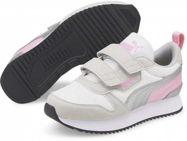 Кроссовки Puma R78 V PS 37361726 р.UK 12 белый с розовым