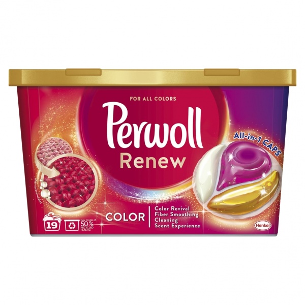 Капсули для машинного прання Perwoll Renew Color 19 шт. 