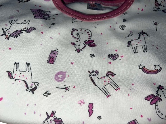 Піжама дитяча для дівчаток Моя планета єдиноріг magic р.110–116 білий із принтом Пж300-3 