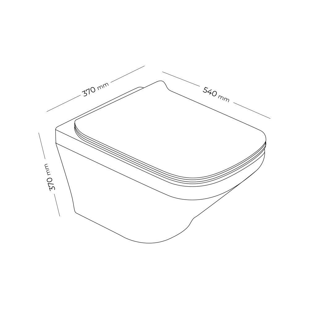 Унитаз подвесной Doosh VODOSPAD Rimless DO-HT-04 White