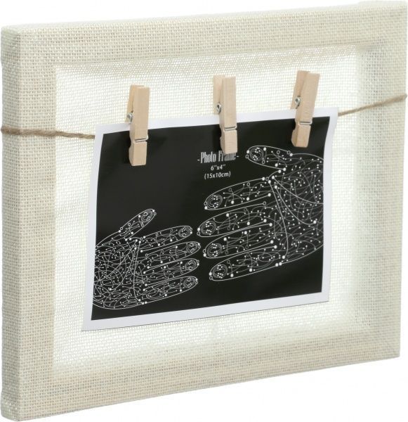 Рамка для фото на холсті і підрамнику з 3 прищіпками 