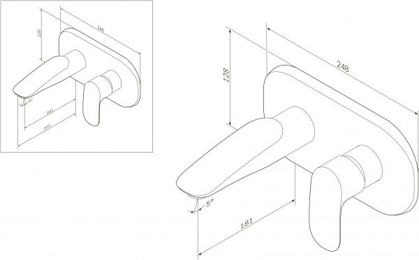 Змішувач для умивальника AM.PM Sensation F3072200