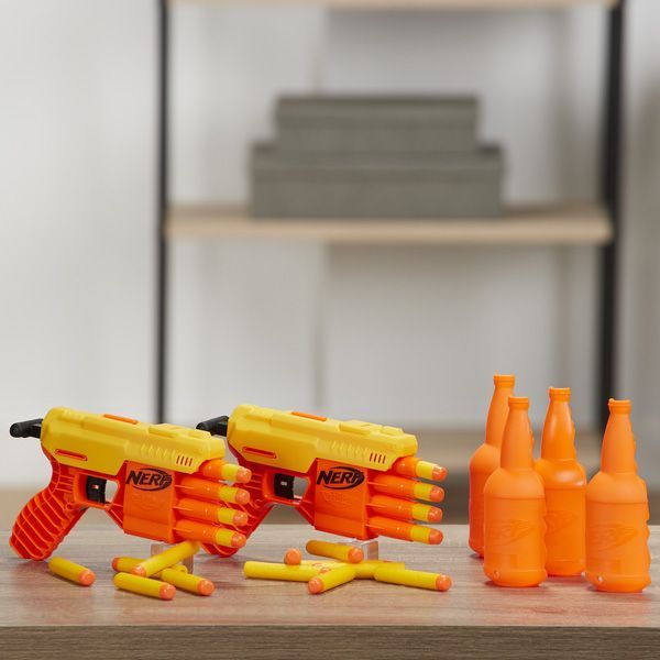 Ігровий набір Hasbro з мішенями та двома бластерами NERF ALPHA STRIKE FANG QS-4 E7563