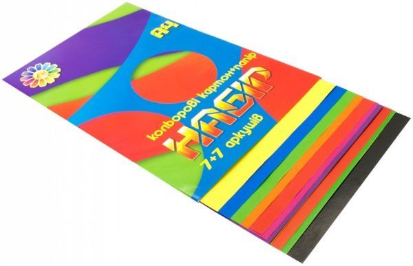 Набір кольорового картону та паперу А4 Тетрада