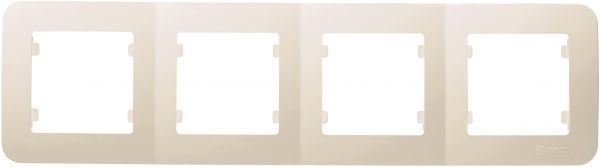 Рамка четырехместная Makel Lilium Natural горизонтальная слоновая кость 55239