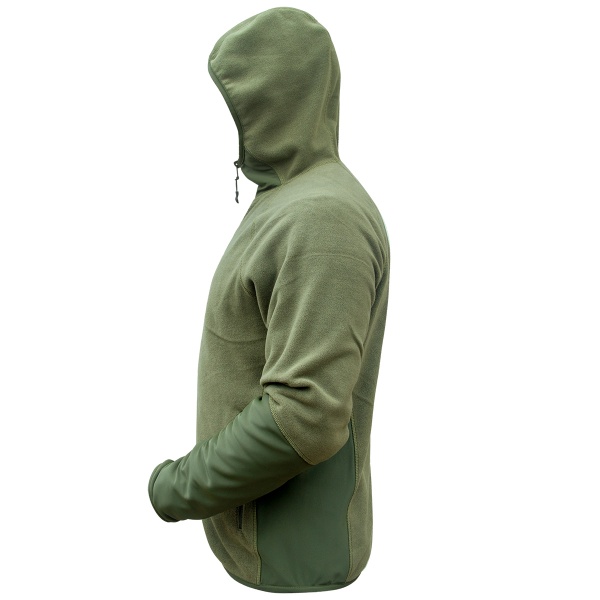 Кофта Expert ® флисовая тактическая на застежке с капюшоном бифлекс р. М хаки