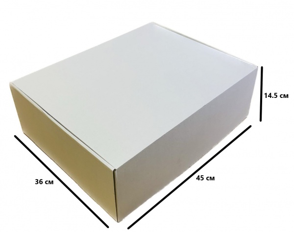 Гофроящик самосборный Т22 белый 450x360x145 мм