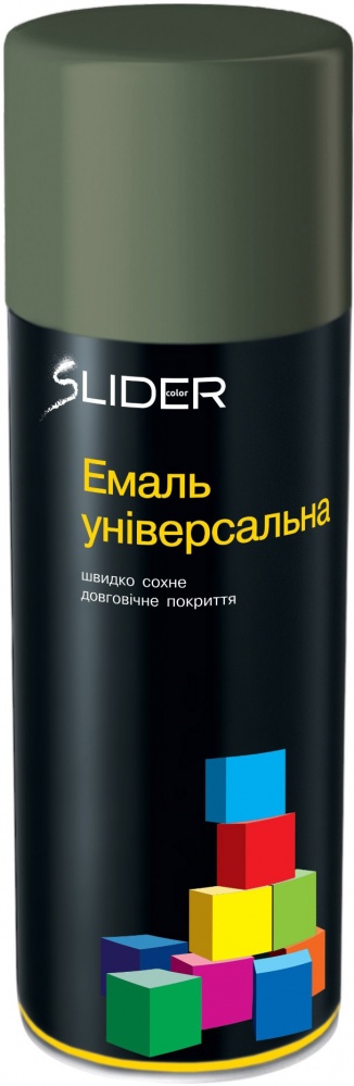 Емаль SLIDER аерозольна RAL 6040 світло-оливковий мат 400 мл