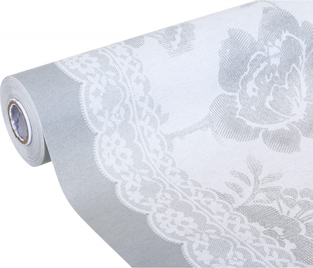 Клеенка на стол UP! (Underprice) на подкладке 1,37м белый с принтом PW195-R1393-1-2