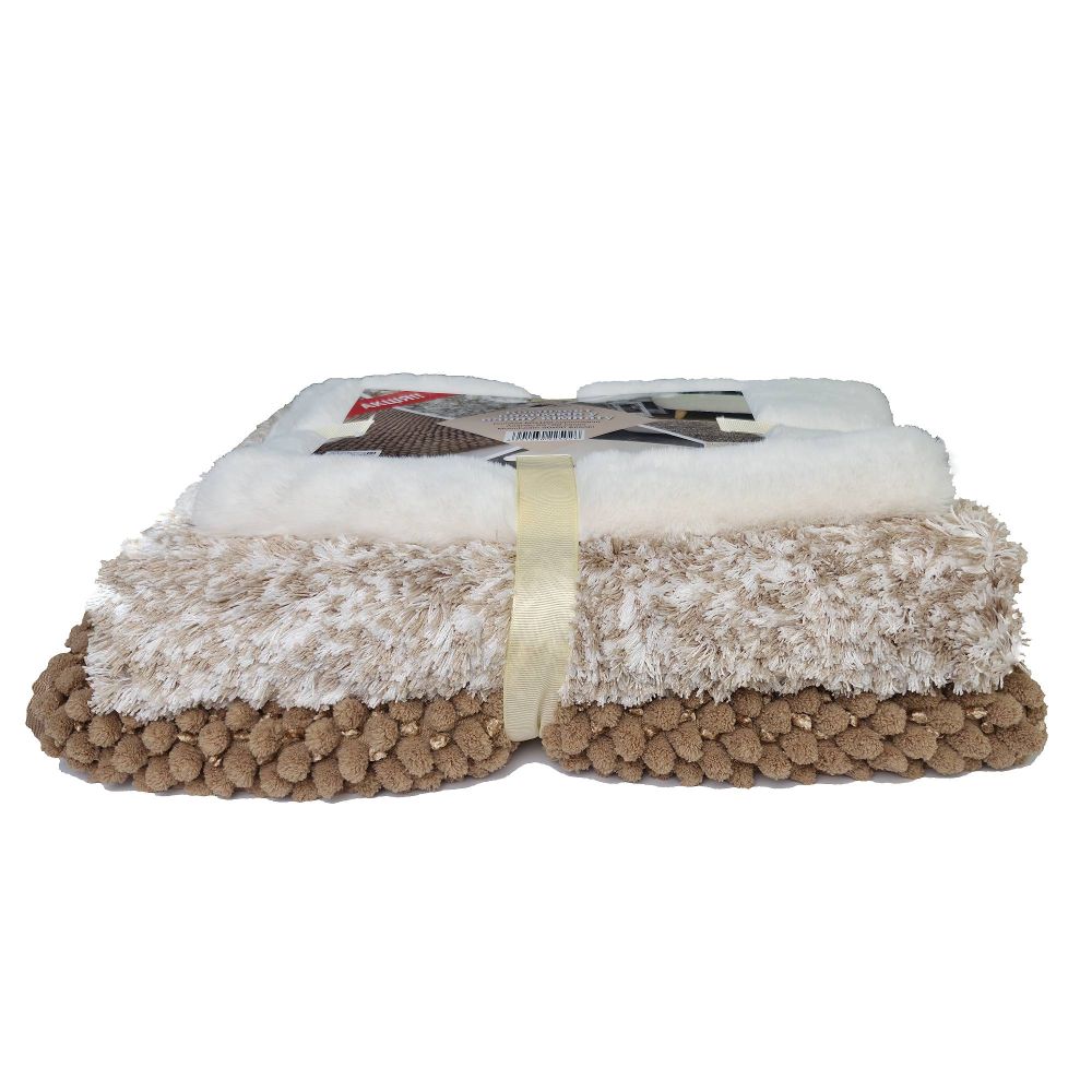 Набір килимків Dariana Comfort 60х100 см коричневий + Ананас 80х55 см какао + Moonbeam 50x60 см айворі — фото 1