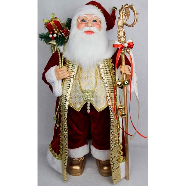 Фігура Санта червоно-золотий 60 см