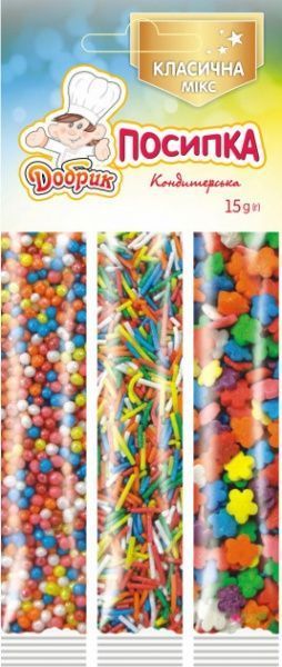 Посыпка кондитерская классическая в стиках (4820159134021) Добрик 
