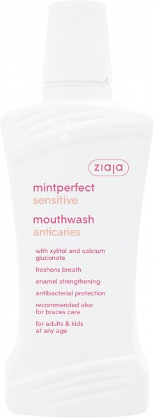 Ополаскиватель для полости рта Ziaja Mintperfect Sensitive против кариеса 500 мл