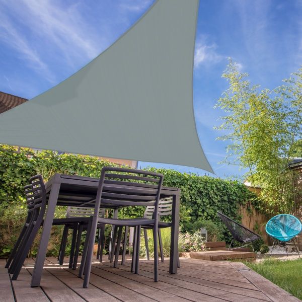 Тент-парус POLI трикутник поліестер 3,6x3,6x3,6 м 1 шт. сірий 