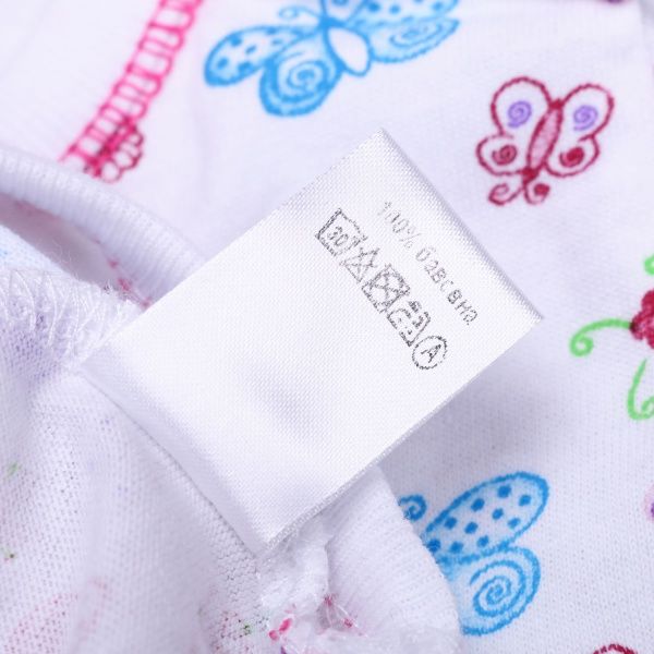 Боди для девочки Фламинго 44 159-127 р.74 белый с рисунком 