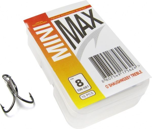 Крючок MiniMax Treble Hook o'shaughnessy №8 10 шт. SW081-8