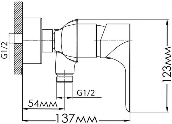Смеситель для душа Mixxen Титан NNH1042