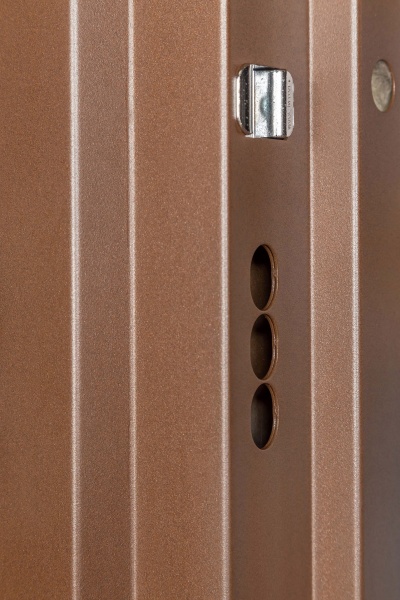 Дверь входная Булат Elegant 703 Metalic Wood - коричневая коричневый 2050x950 мм правая