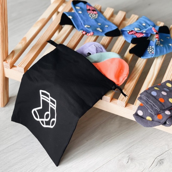 Органайзер текстильный Organize M-socks Socks хлопковый для носков черный 300x200 мм