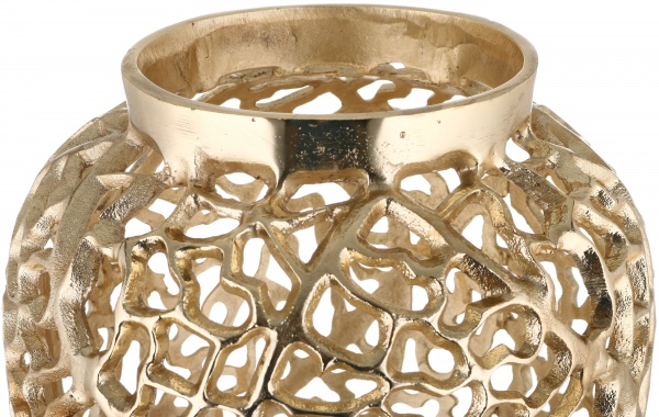 Ваза металлическая амфора коралл 16162A 57 см золотой 