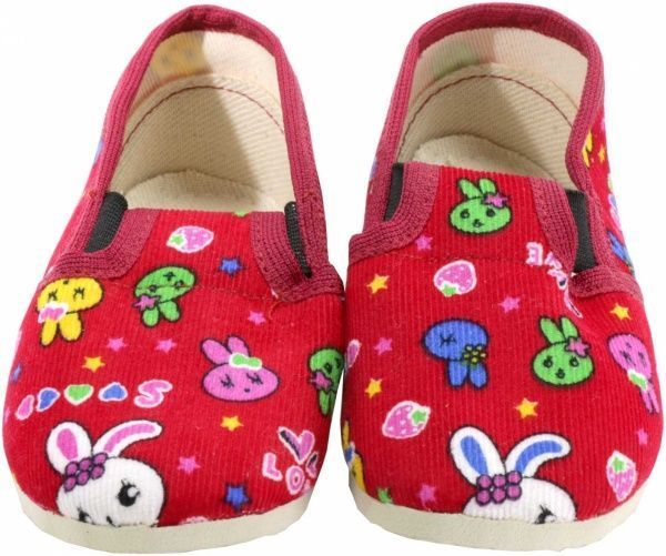 Капці для дівчаток Экотапок Резинка червоні з супінатором 1025 p,18