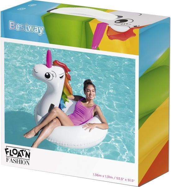 Круг Bestway 36123 136х131см Единорог