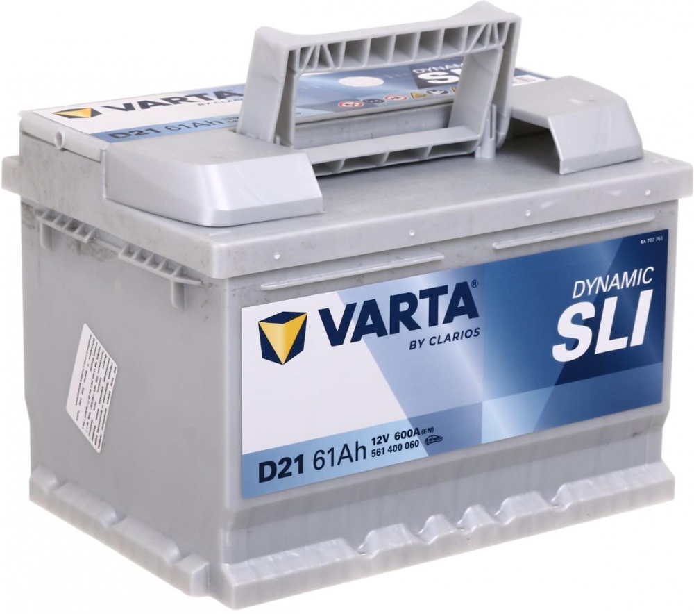 Аккумулятор автомобильный Varta DYNAMIC SLI D21 61Ah 600A 12V «+» справа (561400060)