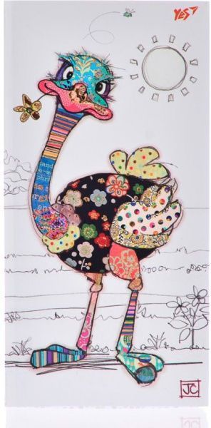 Блокнот BugArt. White ostrich 100х200 мм YES