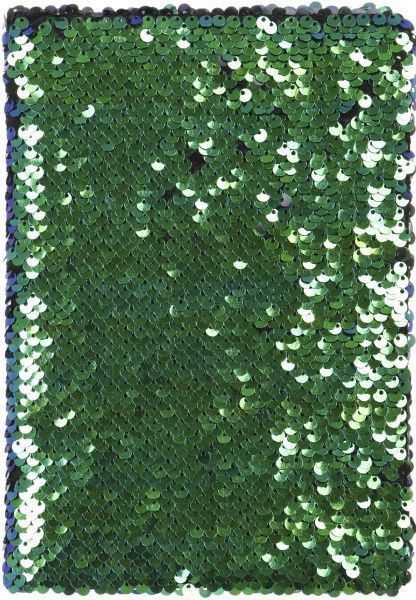 Книга для нотаток Паєтки А5 96 аркушів чорно-зелена