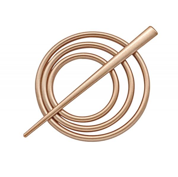 Заколка Круг d90 мм медь В0004-8 MISLT