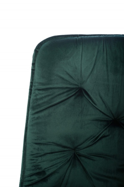 Стул обеденный Плото велюр зеленый/черный