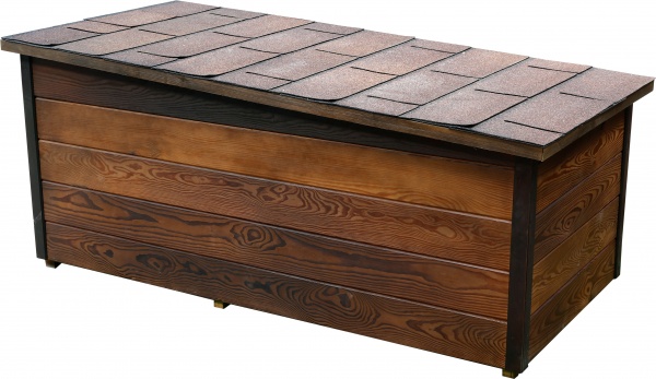 Дом для собак Комфорт 1500х650 мм с подставкой средняя сосна термо