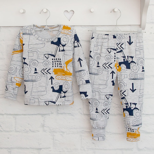 Піжама для хлопчиків Blanka Машинки р.80 сірий 110256 