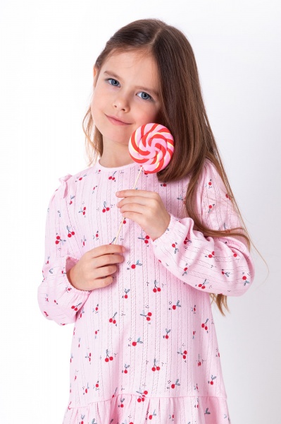 Платье Mevis р.116 розовый с рисунком 