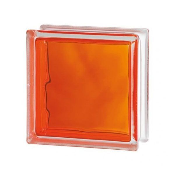 Стеклоблок оранжевый 1908/W OR 190х190х80 мм