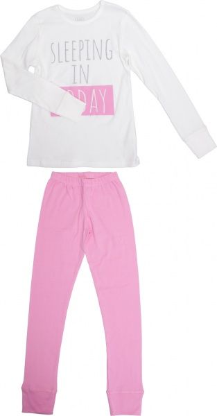 Пижама детская Фламинго р.146 молочный/розовый 282-1006 